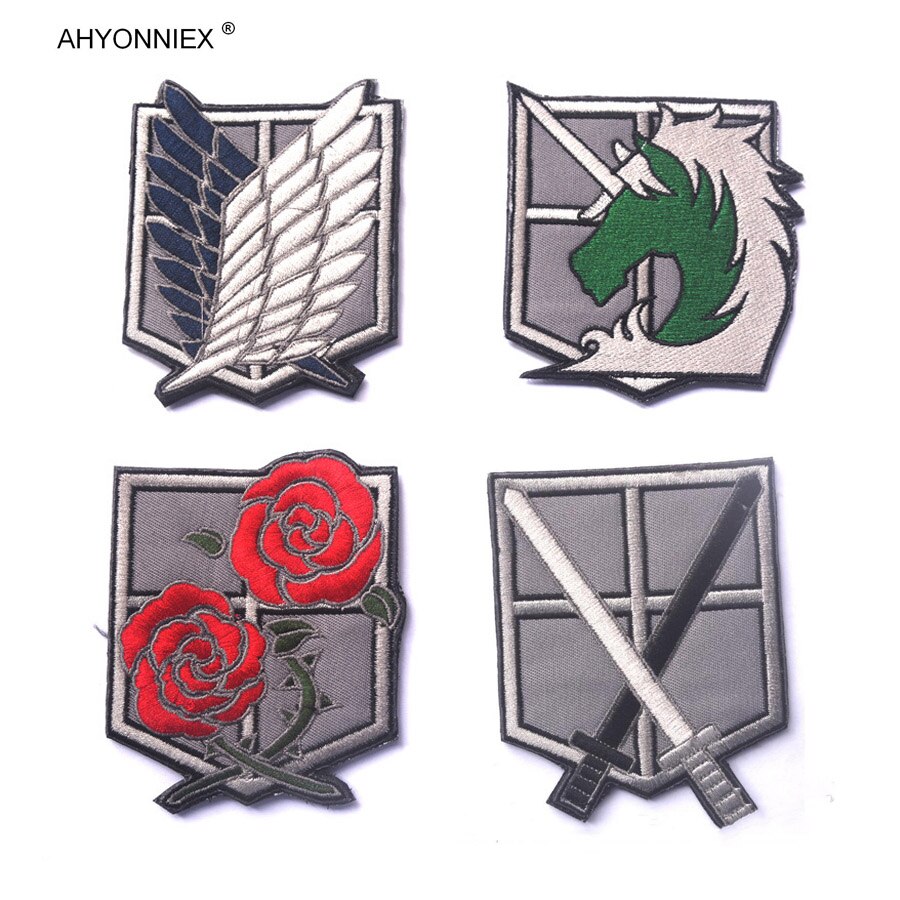 1PC PVC 3D Attack On Titan Wings Of Liberty Investigation Corps Embroidery Badges Patch Military Tactical 2 - Attack On Titan Shop