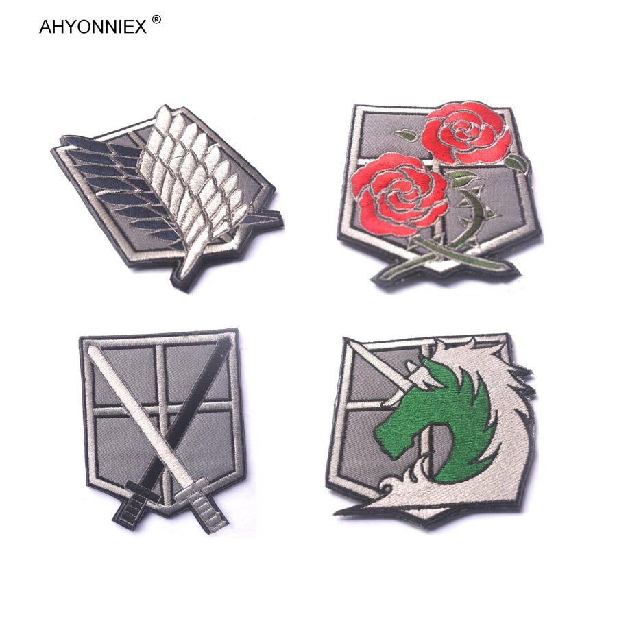 1PC PVC 3D Attack On Titan Wings Of Liberty Investigation Corps Embroidery Badges Patch Military Tactical 3 - Attack On Titan Shop