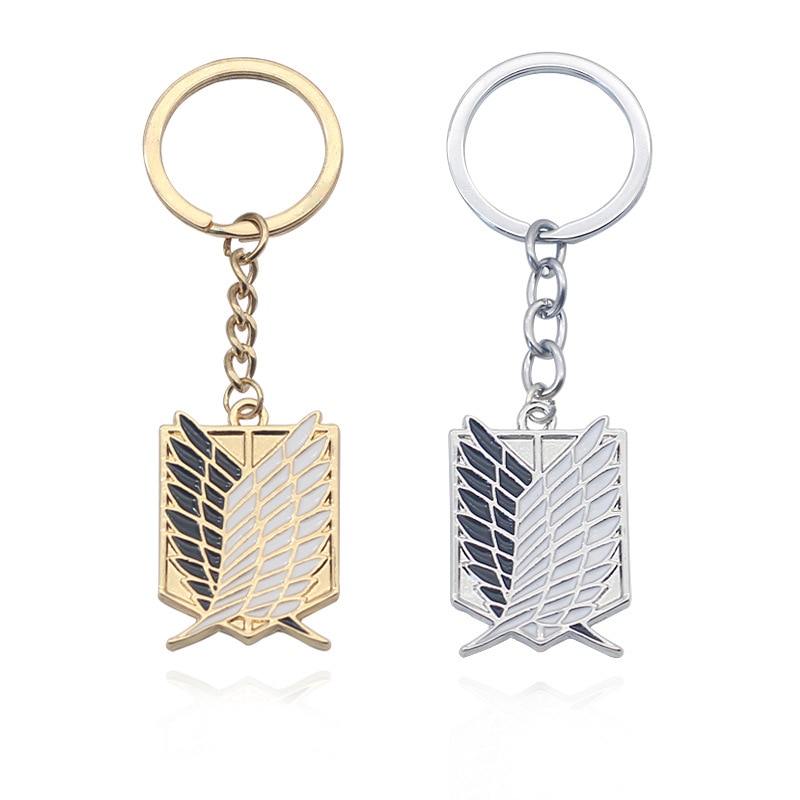 1Pcs Attack On Titan Keychain Shingeki No Kyojin Anime Wings of Liberty Key Chain Rings For 1 - Attack On Titan Shop