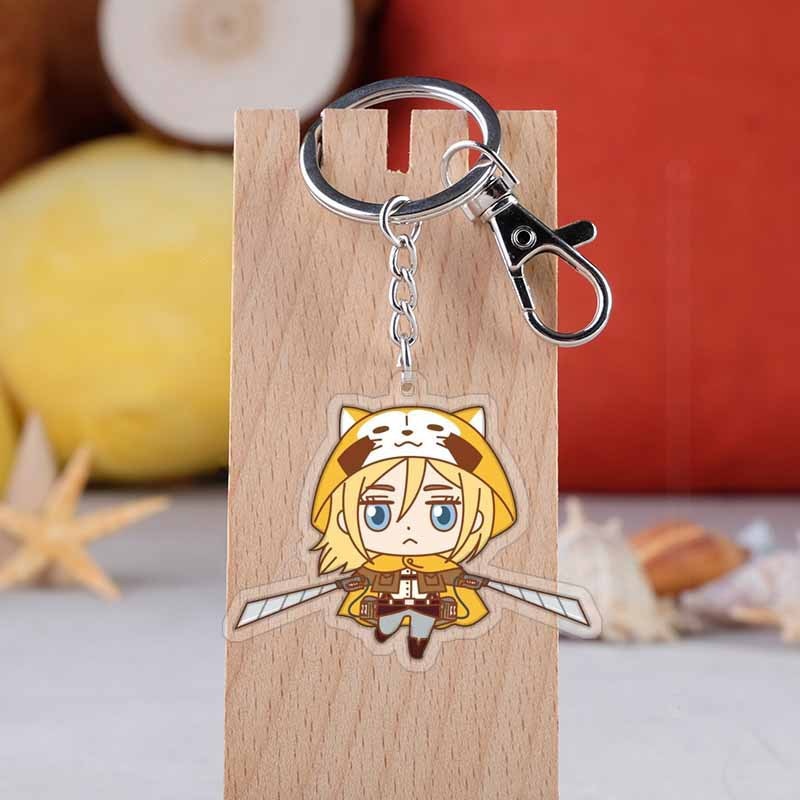 2019 new arrival attack on titan japanese anime figure acrylic mobile phone charms keychain strap keyring 28 - Attack On Titan Shop