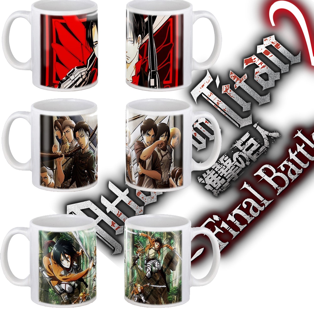 2021 Attack on Titan Coffee Mug 350ml ceramic Anime home milk tea cups and mugs Travel 1 - Attack On Titan Shop