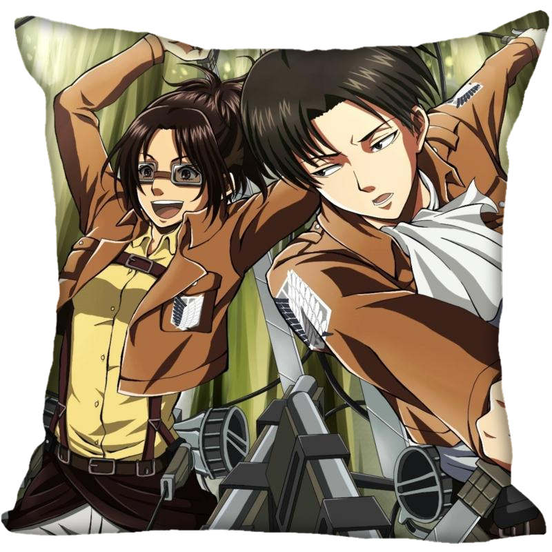 45X45cm 40X40cm one sides Pillow Case Modern Home Decorative Attack on Titan Pillowcase For Living Room 1 - Attack On Titan Shop