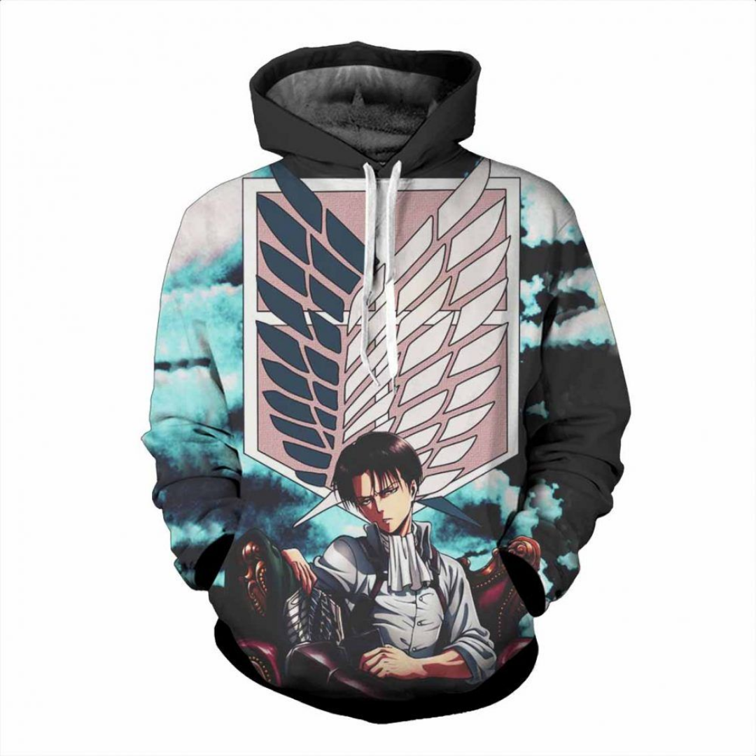 Goqun Attack on Titan Jacket Zip Hoodie Sweater Unisex Cosplay Costume for Boys Adults 