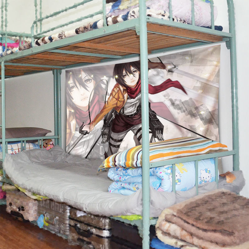 Action Anime Attack On Titan Background Cloth Eren Levi Mikasa Ackerman Scout Regiment Soldiers Wall Decorative - Attack On Titan Shop