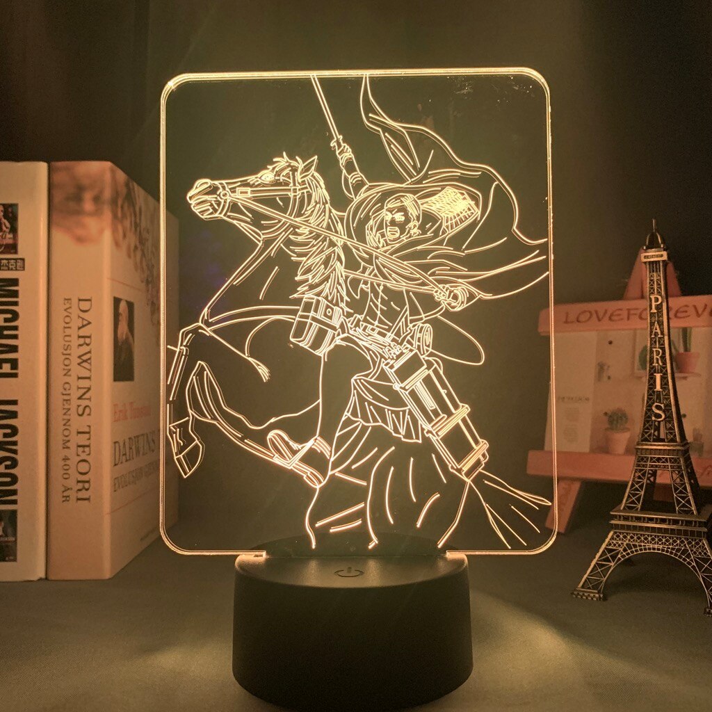 Anime Attack On Titan 3d Lamp Erwin Smith Light For Bedroom Decoration Kids Gift Attack On 2 - Attack On Titan Shop
