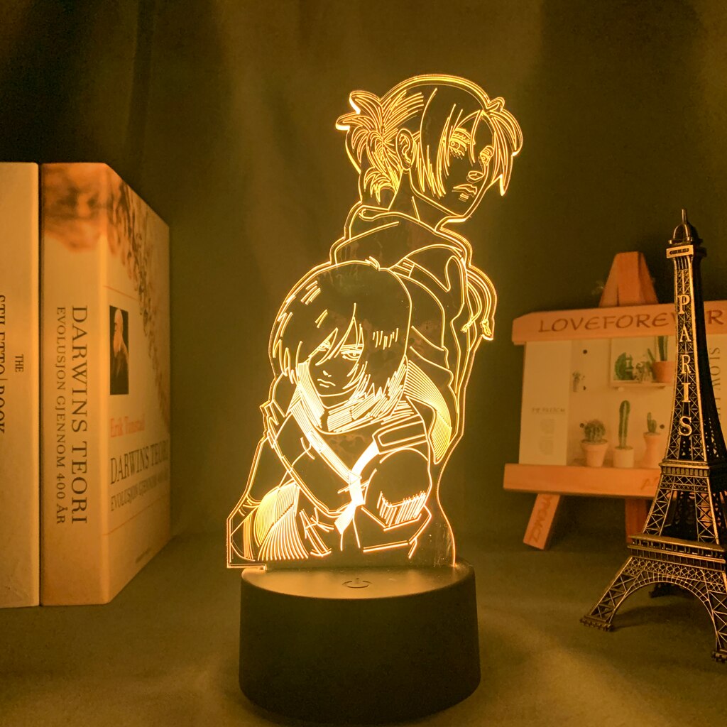 Anime Attack on Titan 3d Lamp Annie Leonhart Light for Bedroom Decoration Kids Gift Attack on 1 - Attack On Titan Shop