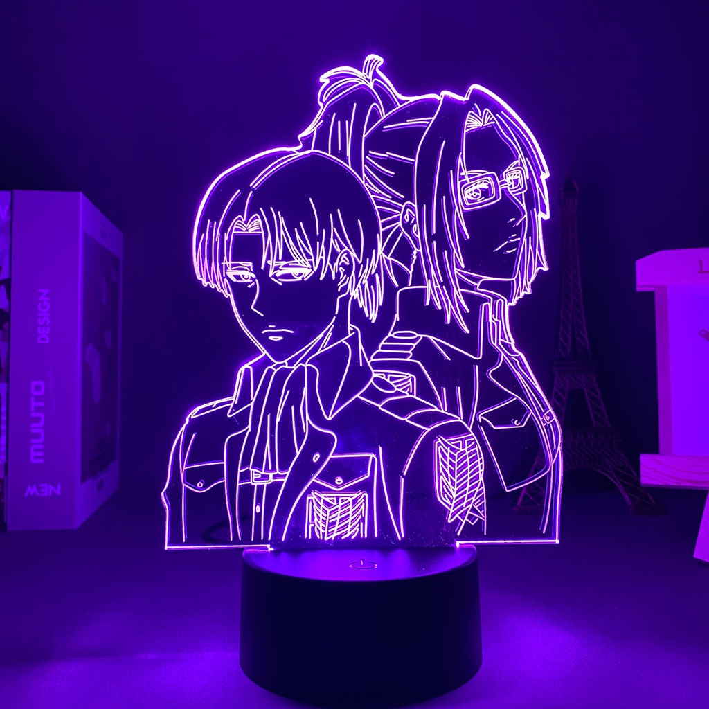 Anime Attack on Titan Levi Ackerman Acrylic 3d Lamp Hange Zoe for Home Room Decor Light 1 - Attack On Titan Shop