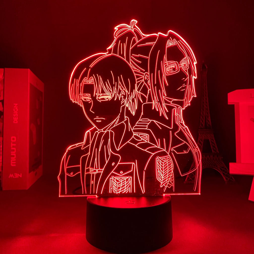 Anime Attack on Titan Levi Ackerman Acrylic 3d Lamp Hange Zoe for Home Room Decor Light 3 - Attack On Titan Shop
