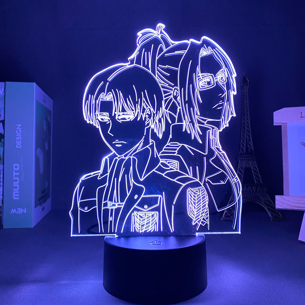 Anime Attack on Titan Levi Ackerman Acrylic 3d Lamp Hange Zoe for Home Room Decor Light - Attack On Titan Shop