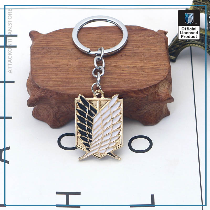 Attack On Titan Keychain Shingeki No Kyojin Anime Cosplay Wings of Liberty Key Chain Rings For 2 - Attack On Titan Shop
