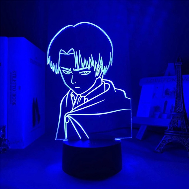 Attack On Titans LED Lamp Levi Ackerman 3D Anime Night Light Bedroom Decor Kid Lampe Home 7.jpg 640x640 7 - Attack On Titan Shop