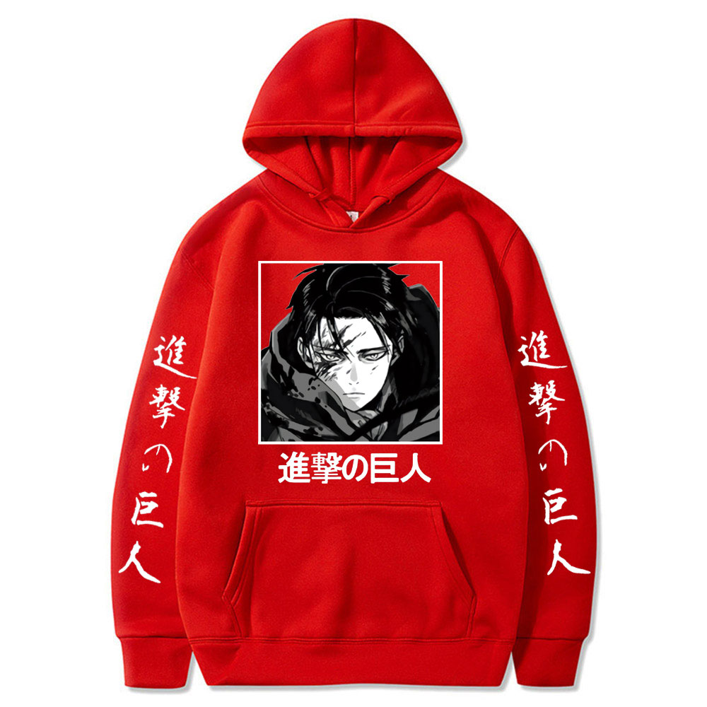 Attack on Titan Anime Hoodies Levi Ackerman Spring Hooded Swearshirts Women Men Unisex Casual Loose Pullovers 2 - Attack On Titan Shop