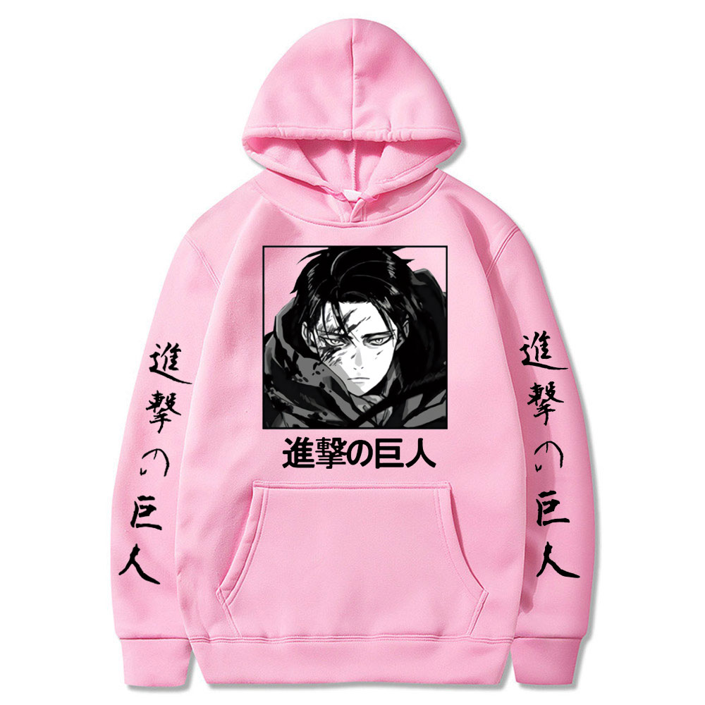 Attack on Titan Anime Hoodies Levi Ackerman Spring Hooded Swearshirts Women Men Unisex Casual Loose Pullovers 3 - Attack On Titan Shop
