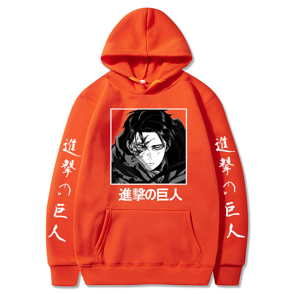 Attack on Titan Anime Hoodies Levi Ackerman Spring Hooded Swearshirts Women Men Unisex Casual Loose Pullovers 4 - Attack On Titan Shop