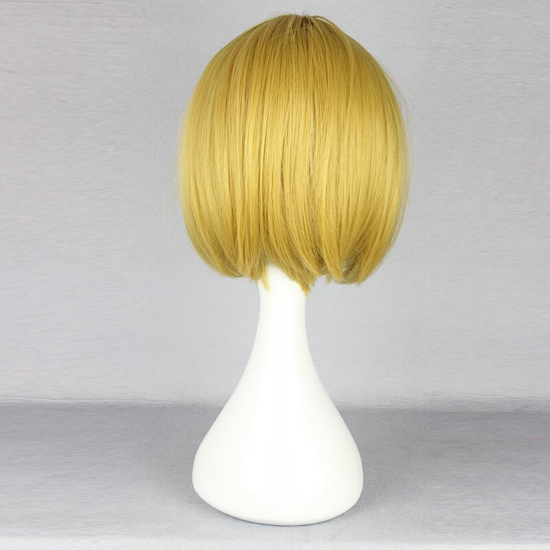 Attack on Titan Armin Arlert Cosplay Wig Blond Hair with Bangs Heat Resistance Hair Yellow Wig 3 - Attack On Titan Shop
