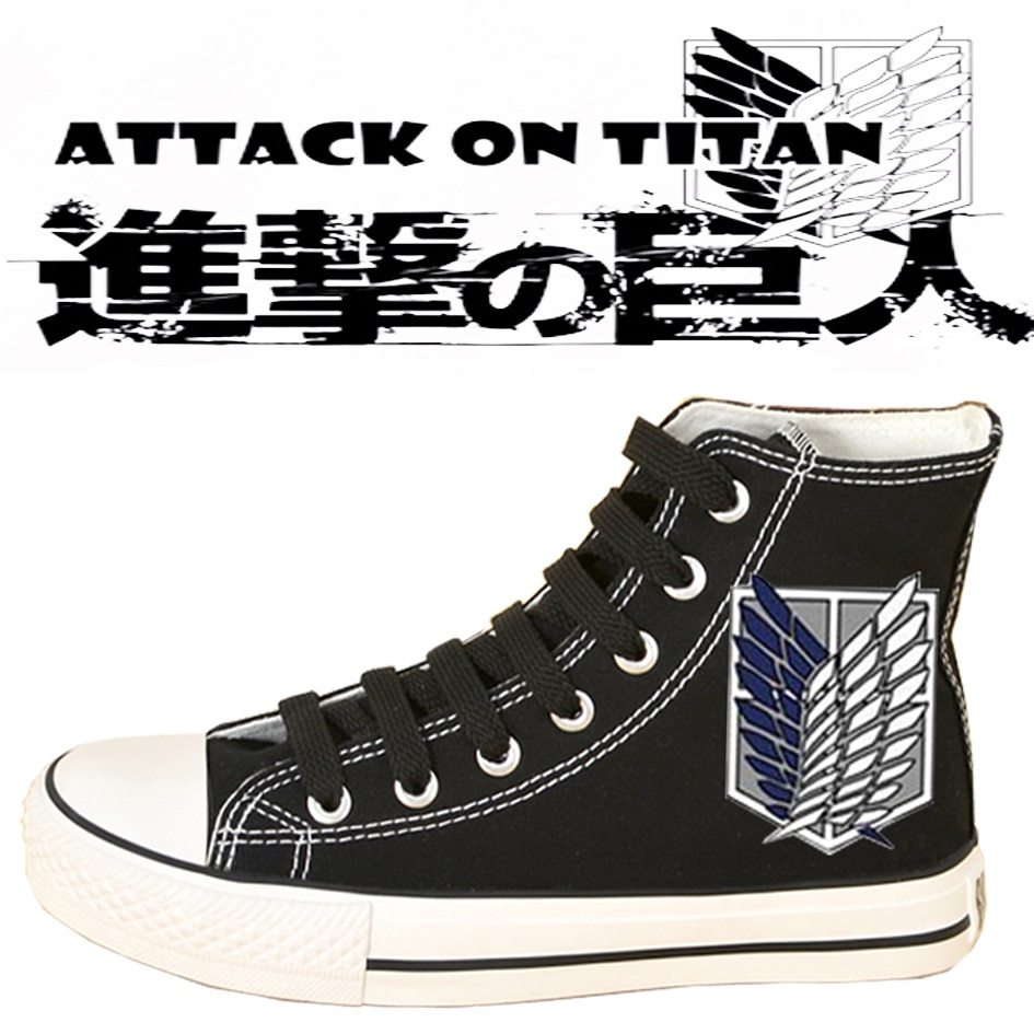 Attack on Titan Cosplay Canvas shoes High quality Custom made Shingeki no kyojin Attack on Titan 1 - Attack On Titan Shop