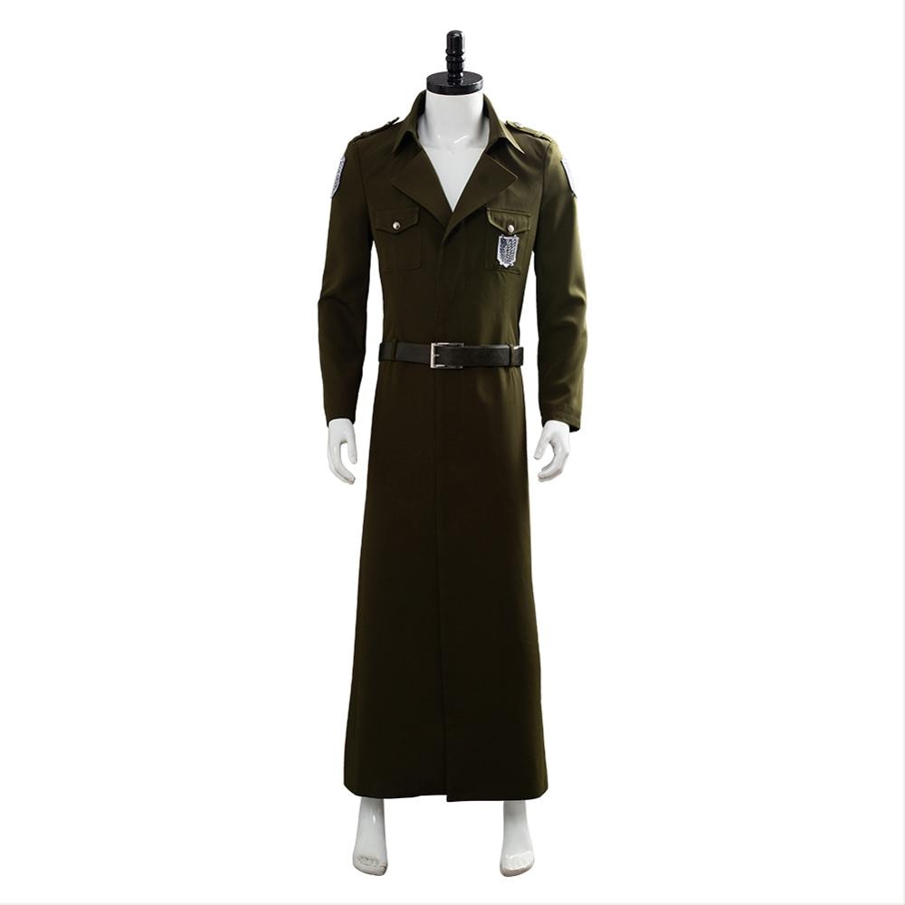 Attack on Titan Cosplay Levi Costume Scouting Legion Soldier Coat Trench Jacket Adult Men Halloween Carnival 1 - Attack On Titan Shop