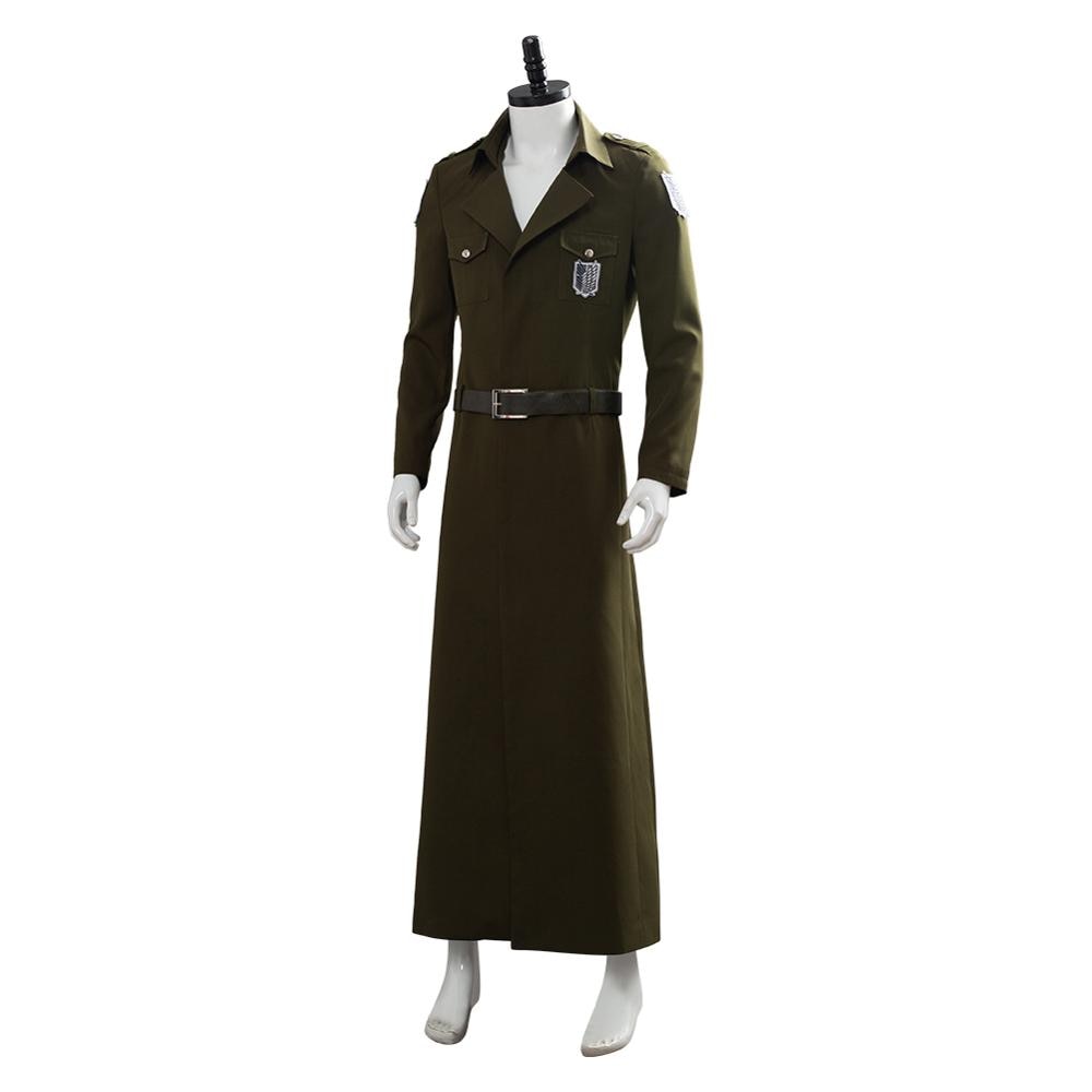 Attack on Titan Cosplay Levi Costume Scouting Legion Soldier Coat Trench Jacket Adult Men Halloween Carnival 3 - Attack On Titan Shop
