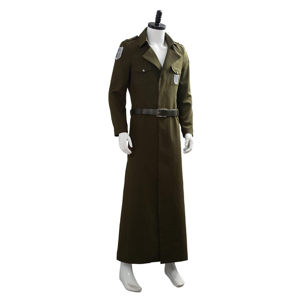 Attack on Titan Cosplay Levi Costume Scouting Legion Soldier Coat Trench Jacket Adult Men Halloween Carnival 4 - Attack On Titan Shop
