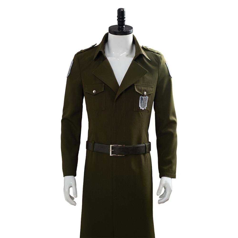 Attack on Titan Cosplay Levi Costume Scouting Legion Soldier Coat Trench Jacket Adult Men Halloween Carnival 5 - Attack On Titan Shop