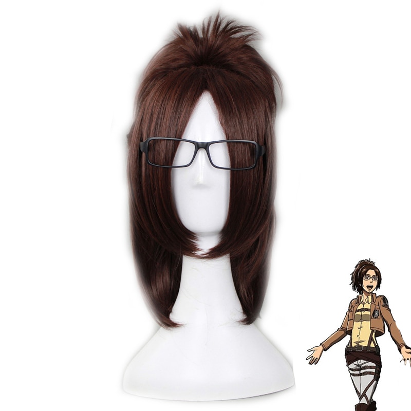 Attack on Titan Hans Zoe Short Straight Clip Ponytail Cosplay Wigs for Women Female Fake Hair - Attack On Titan Shop