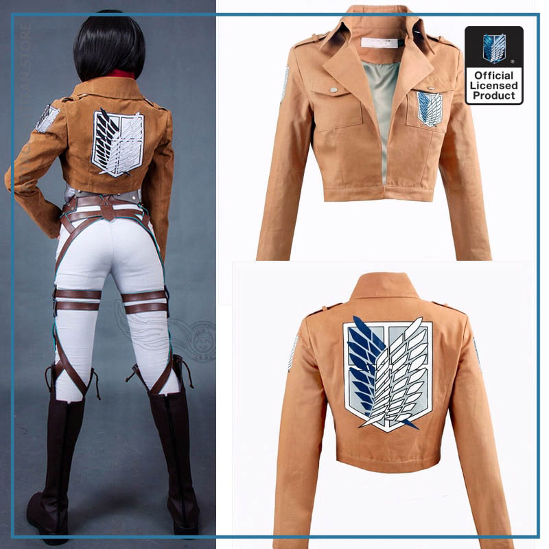 Attack on Titan Jacket Shingeki no Kyojin Legion Coat Cosplay Eren Levi Jacket Plus Size Free 1 - Attack On Titan Shop