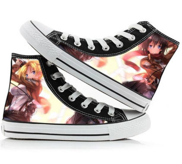 Attack on Titan cos shoes canvas shoes casual comfortable men and women college Anime cartoon student 13.jpg 640x640 13 - Attack On Titan Shop