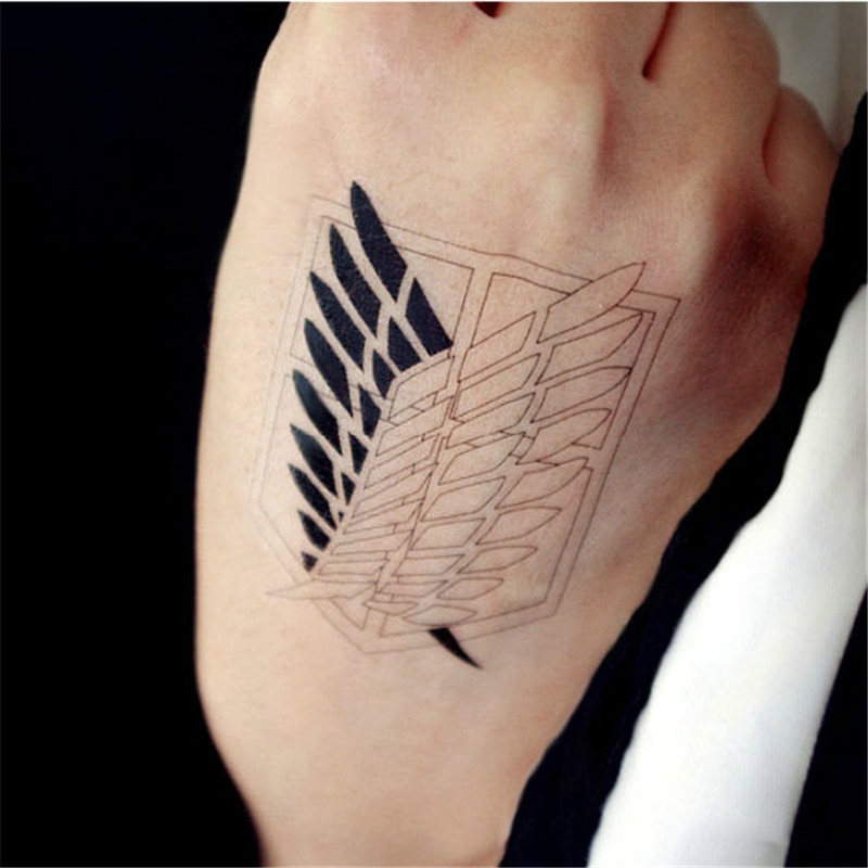 Attack on titan Wings of Liberty Cosplay Props Waterproof Animation Cartoon Logo Temporary Tattoo Stickers XR062 - Attack On Titan Shop