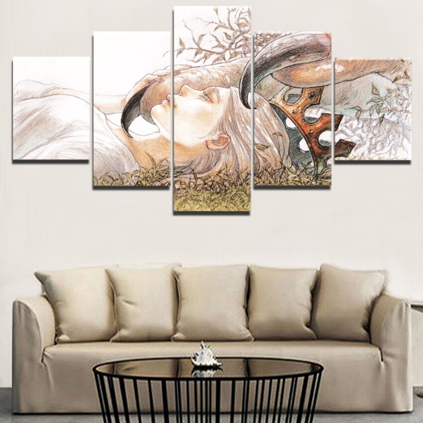 Canvas Painting Prints Modular Poster 5 Panels Historia Reiss Animation Artwork Home Decoration For Living Room 1 - Attack On Titan Shop