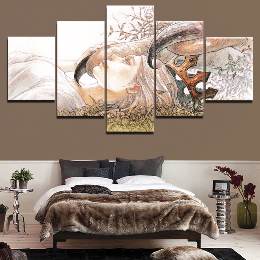 Canvas Painting Prints Modular Poster 5 Panels Historia Reiss Animation Artwork Home Decoration For Living Room - Attack On Titan Shop
