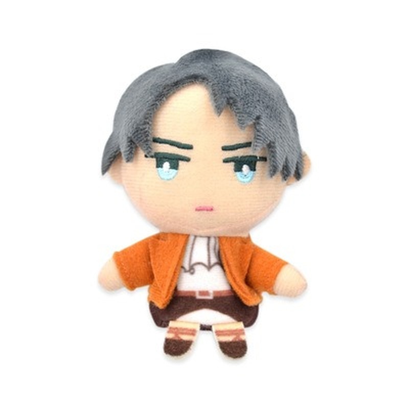Cosplay Anime 10cm Attack on Titan Levi Erwin Cute Plush Finger Puppets Cover Stuffed Toys Doll 3 - Attack On Titan Shop