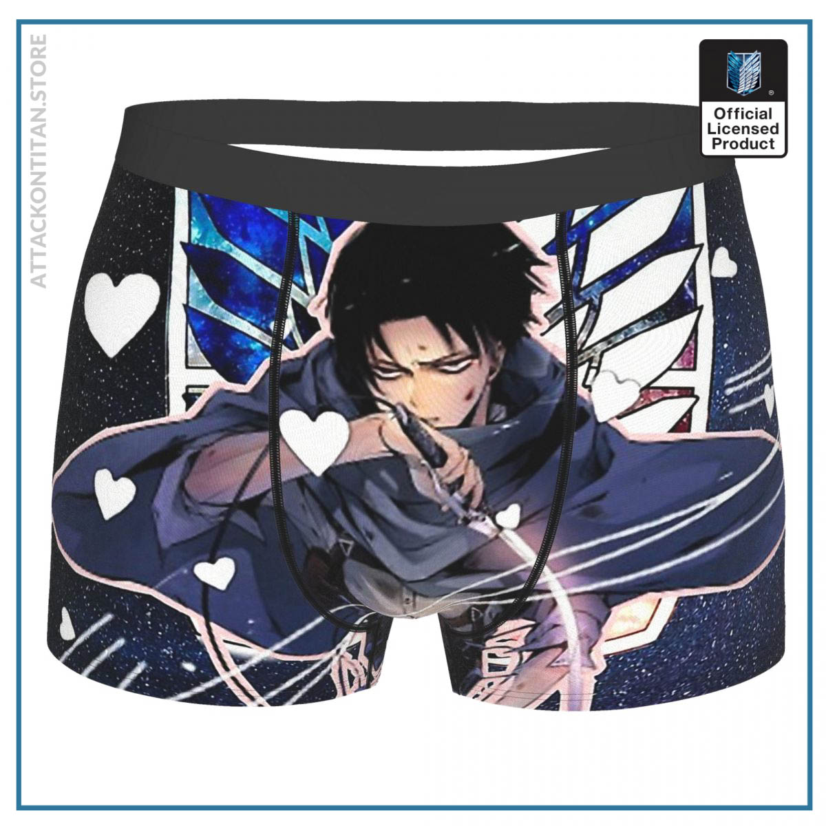 Crimson Levi Attack On Titan Eren Mikasa Levi Anime Underpants Breathbale Panties Man Underwear Ventilate Shorts 1 - Attack On Titan Shop