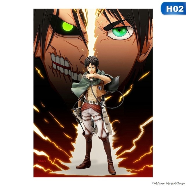 High Quality Home Room Art Print Wall Stickers Vintage Japanese Posters Anime Attack on Titan Retro 1.jpg 640x640 1 - Attack On Titan Shop
