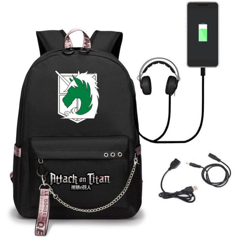 Japanese Anime Attack On Titan School Bags Peripherals Shingeki No Kyojin Wings of Freedom Backpack 3 - Attack On Titan Shop