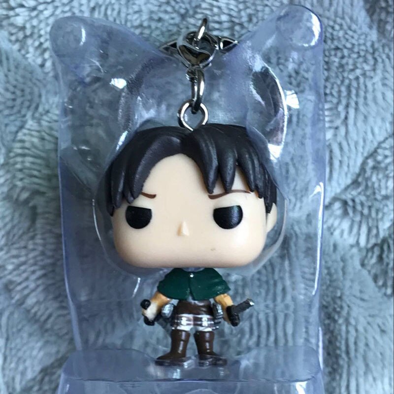 New Pocket Keychain Attack on Titan LEVI Ackerman Action Figure Levi Key Chain Collection Model Toy 1 - Attack On Titan Shop