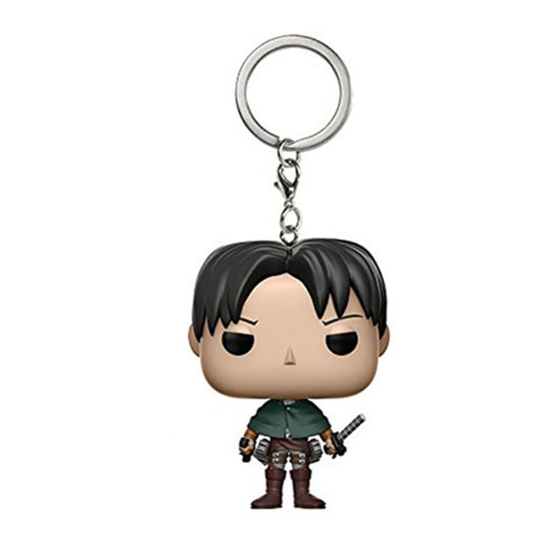 New Pocket Keychain Attack on Titan LEVI Ackerman Action Figure Levi Key Chain Collection Model Toy - Attack On Titan Shop