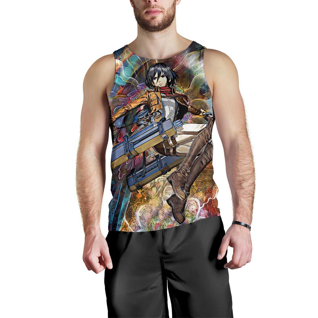 focused mikasa premium tank top 479033 2 - Attack On Titan Shop