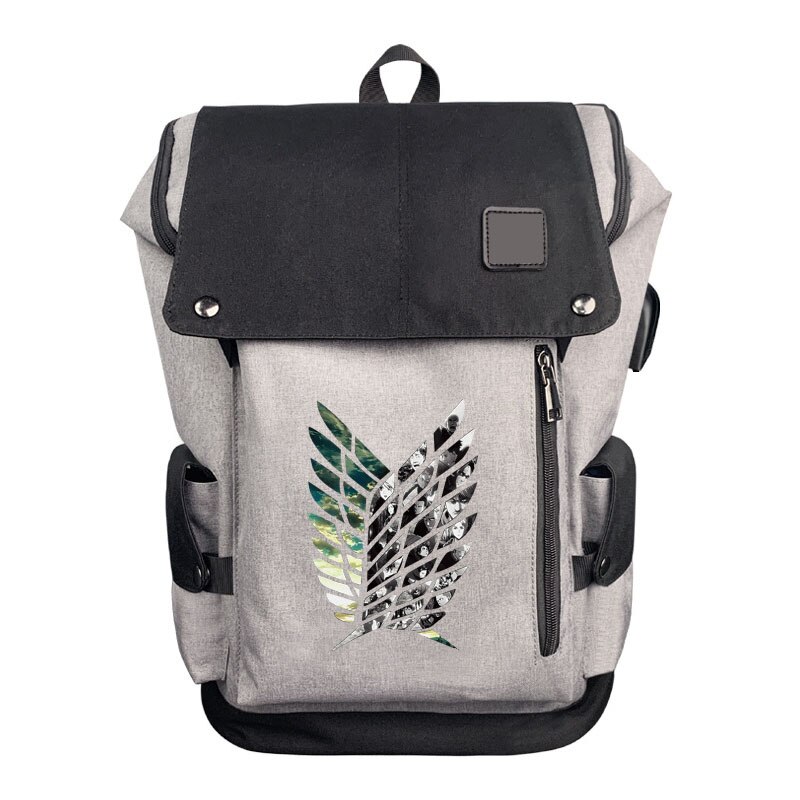 Anime Backpack Attack on Titan Backpacks Teenagers Cartoon Canvas SchoolBag New Fashion Men Female Travel Outdoor 1 - Attack On Titan Shop