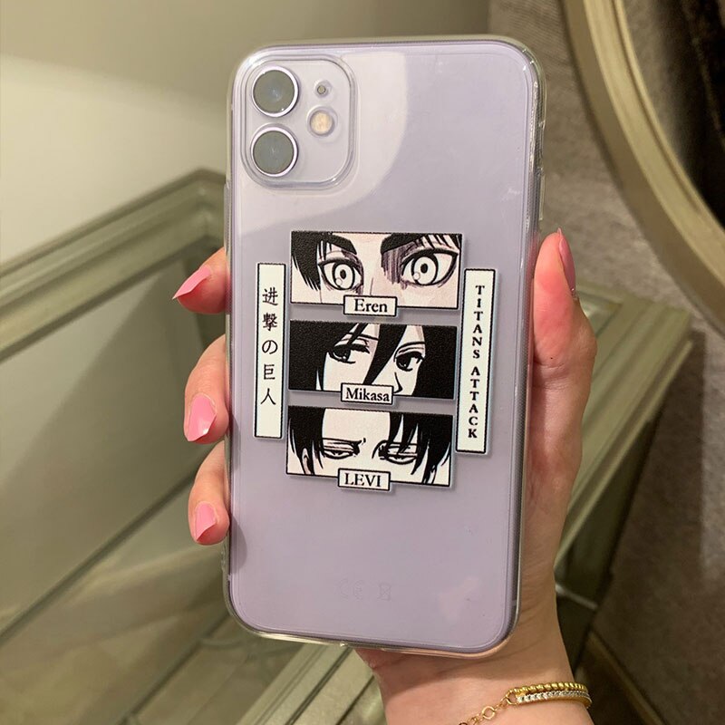 Funny Japanese Anime Phone Case for Iphone 13 12 11 Pro XS MAX 8 7 6S 3 - Attack On Titan Shop