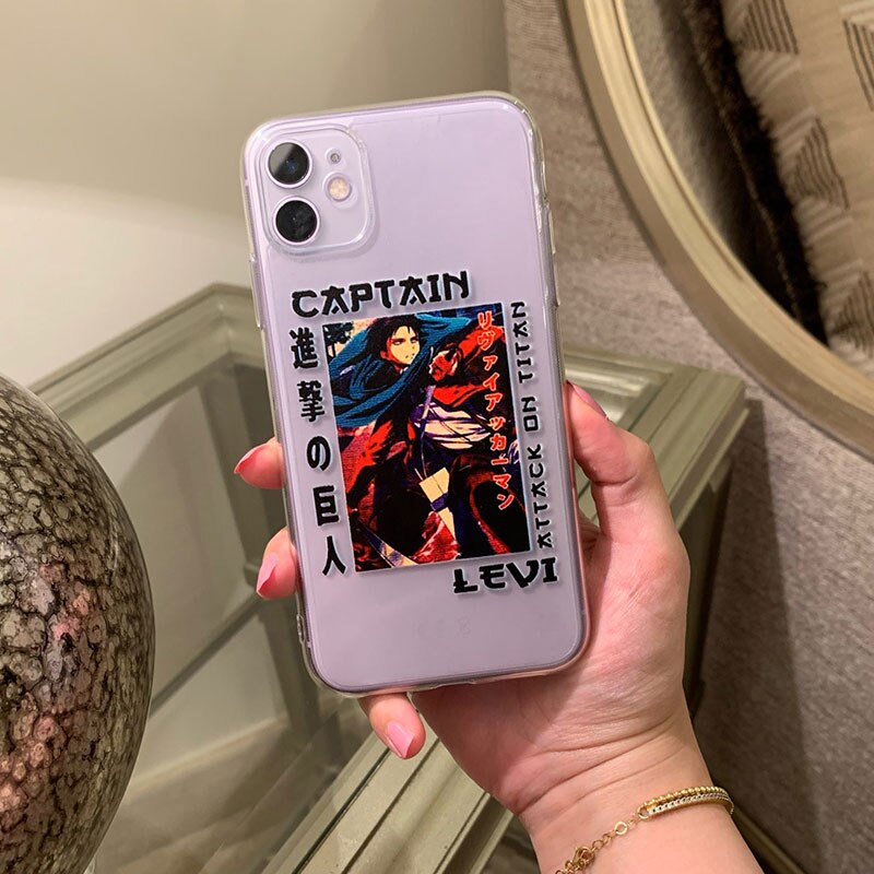 Funny Japanese Anime Phone Case for Iphone 13 12 11 Pro XS MAX 8 7 6S 4 - Attack On Titan Shop