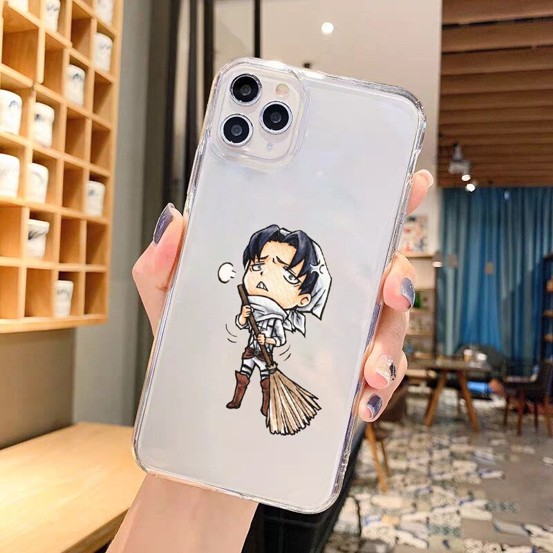 JAMULAR Japan Anime Attack On Titan Clear Phone Case For iPhone 13 12 11Pro X XS 5 - Attack On Titan Shop