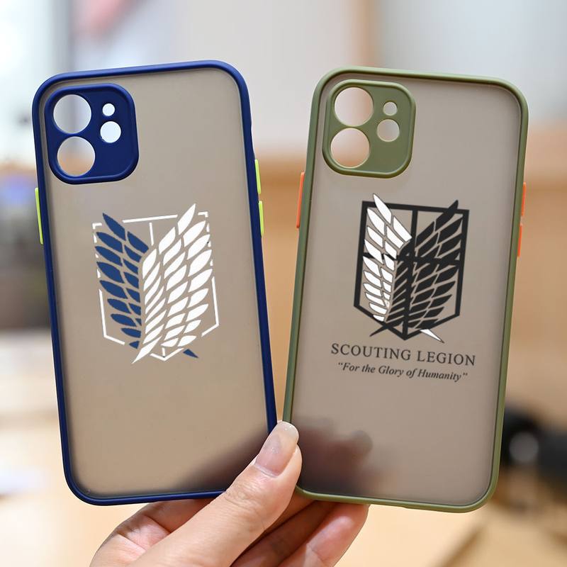 New Arrival Attack On Titan Anime Phone Case Matte Transparent for iPhone 7 8 x xs 3 - Attack On Titan Shop